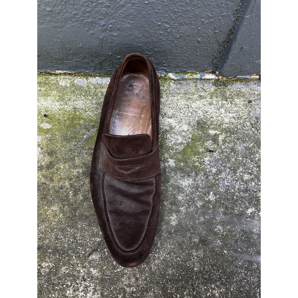 Bontoni Suede Loafers 11.5 Left Side Single Shoe Amputee Quiet Luxury Business
